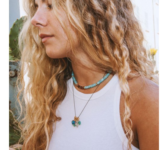 ISLAND GIRL - COLLIER 9 TOURMALINES...