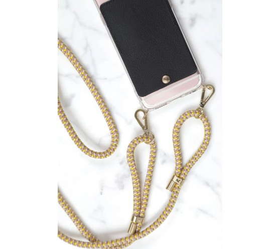 CORDON IPHONE TESSA - JAUNE / ROSE