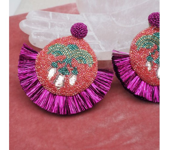 BOUCLES D'OREILLES - MOSAIC PALM -...
