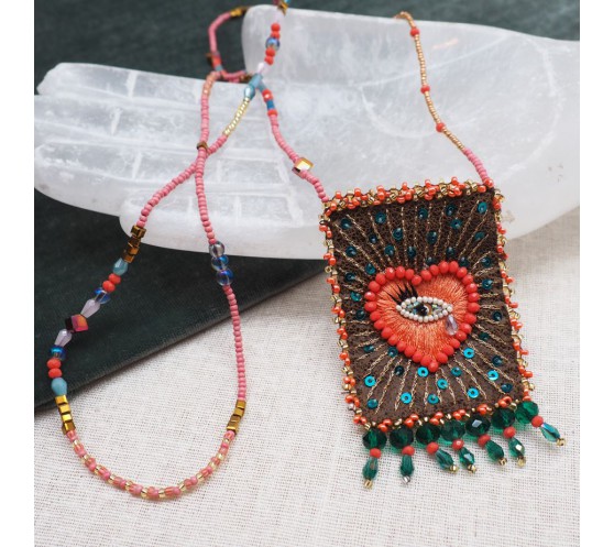 COLLIER TALISMAN - HEART EYE - PETIT...