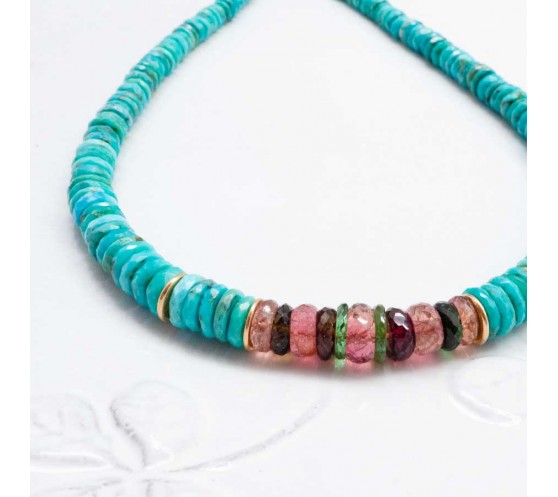 ONE OF A KIND - COLLIER TURQUOISES,...