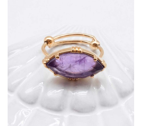 BAGUE MARQUISE - RUBY ZOISITE