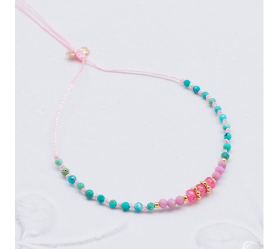 SWEET M - BRACELET SPINELLES ROSES,...