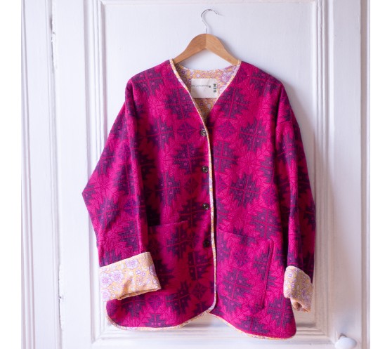 VESTE BEN - SUR TEINTÉE ROSE DOUBLÉE...