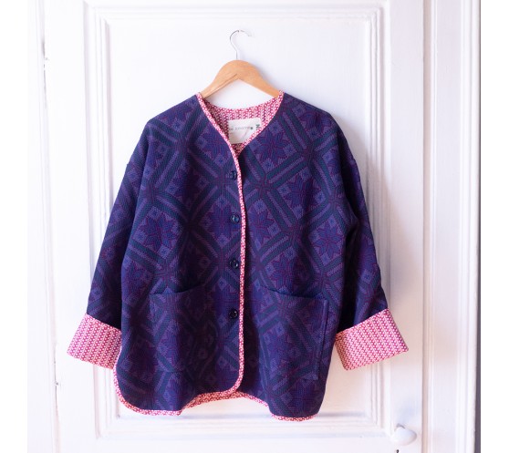VESTE BEN - SUR TEINTÉE BLEUE DOUBLÉE...