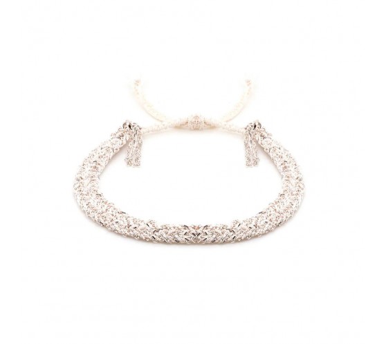 BRACELET N°183 - SILVER / WHITE
