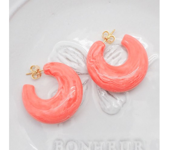 BOUCLES D'OREILLES MOON - STRAWBERRY...