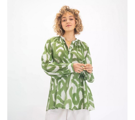 BLOUSE GOPIS VERTE