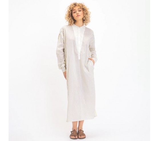 ROBE BUDDHA RAYURES JAUNES