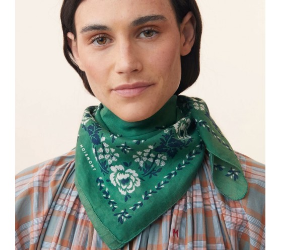 FOULARD EN COTON - 652 - BOTTLE GREEN