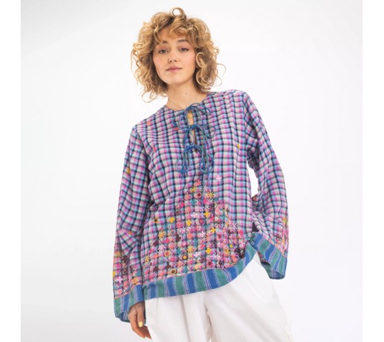 BLOUSE SITA - BLEUE