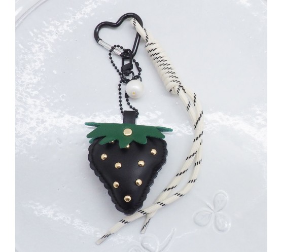 BIJOU DE SAC - FRAISE - NOIR