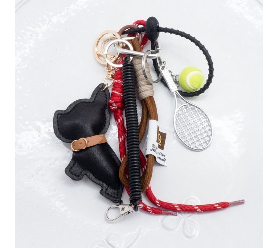 BIJOU DE SAC - BOULEDOGUE ET TENNIS -...