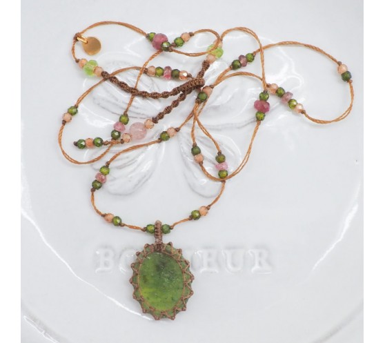 COLLIER TIBETAIN COURT - VESUVIANITE...